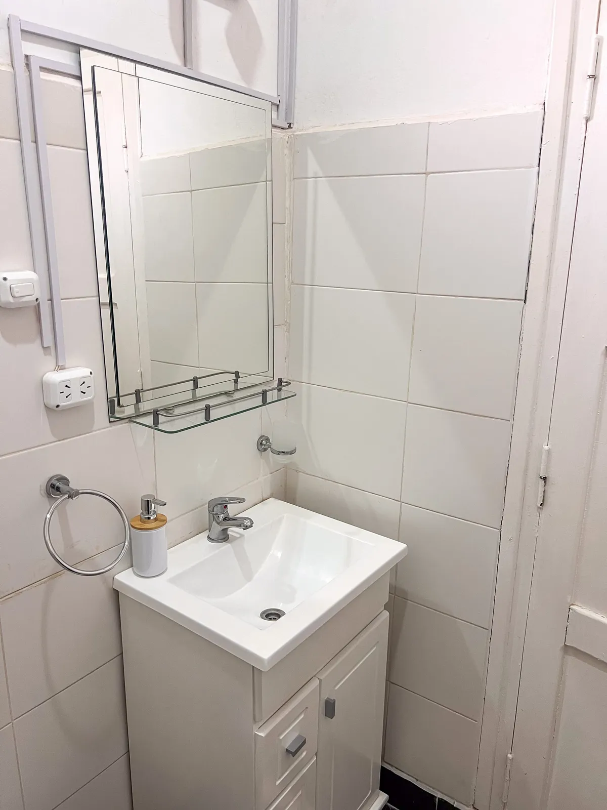 The bathroom, off the main bedroom